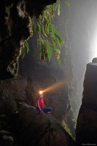 Waitomo Caves. New Zealand. 100 metre abseil (rappel) into 